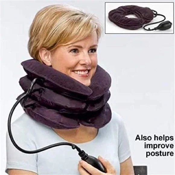 Comfortable Inflatable Neck Support - Purple - Picture 1 of 5
